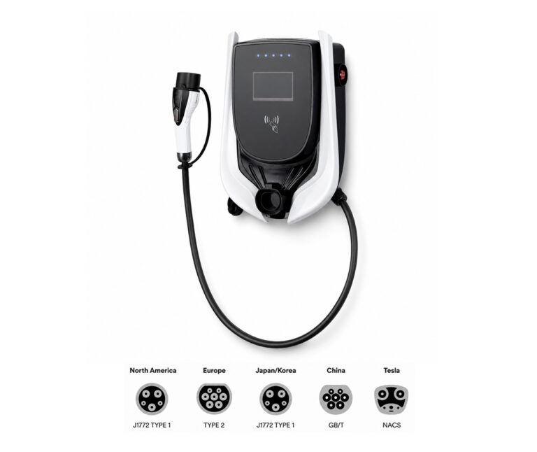 7kW commercial EV charging station with Type 2 cable