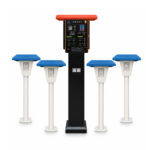 12-port e-bike charging station with protective roof