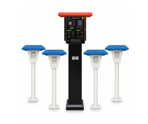12-port e-bike charging station with protective roof