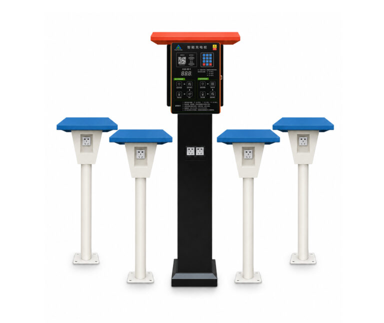 12-port e-bike charging station with protective roof