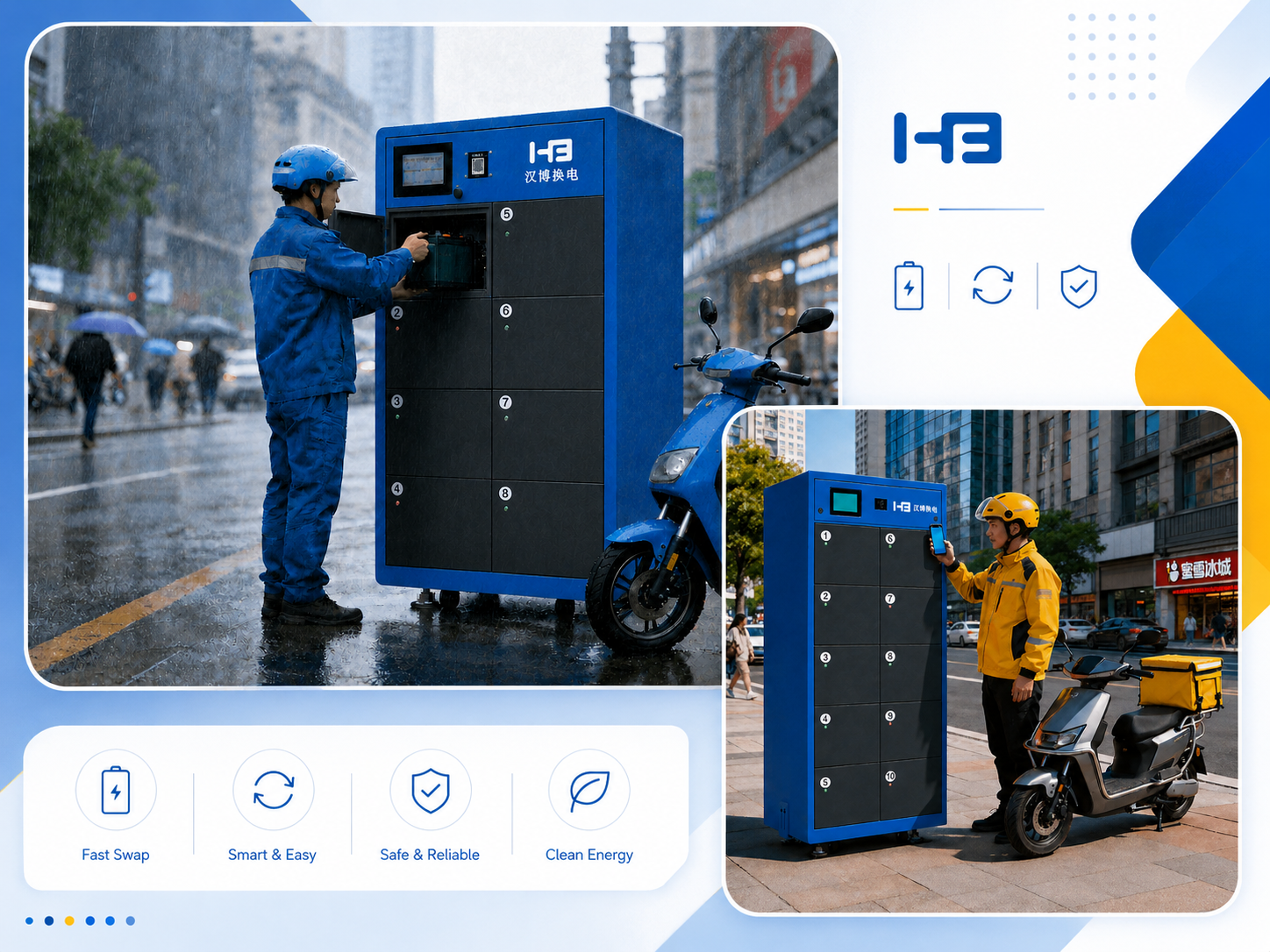 Delivery Fleets 3 battery swap station