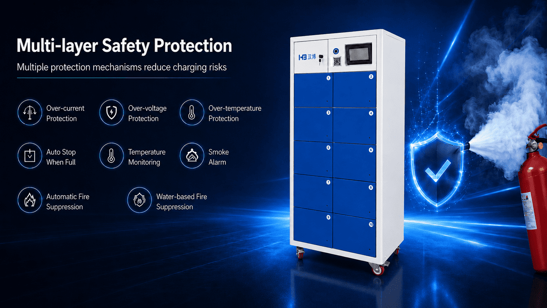 10-Slot IoT-Enabled E-Bike Battery Swapping Cabinet for CPO Networks 14 10 bay multi layer protection