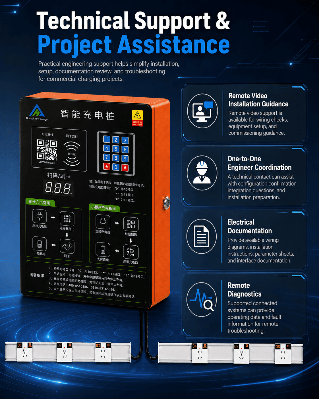 Smart 12-Port E-Bike Charging Station with RFID & App Control 12 12 port e scooter charging station project support