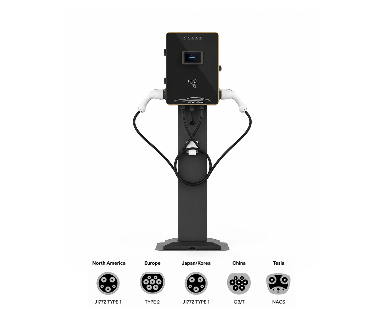 22/44kW dual-port EV charging station