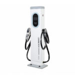 Dual 7kW charging outputs on commercial EV charger