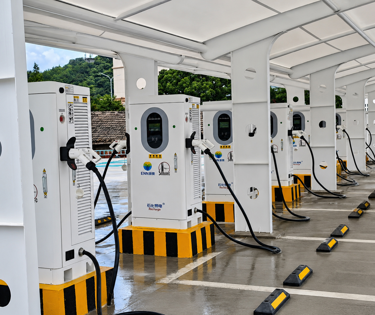Dual-gun 240kW commercial DC fast charger