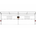 Galvanized steel structure for e-bike charging station canopy