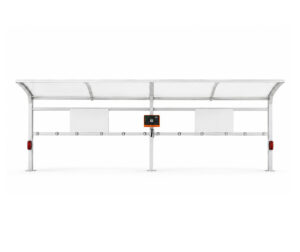 Galvanized steel structure for e-bike charging station canopy