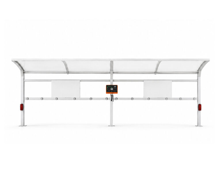 Galvanized steel structure for e-bike charging station canopy