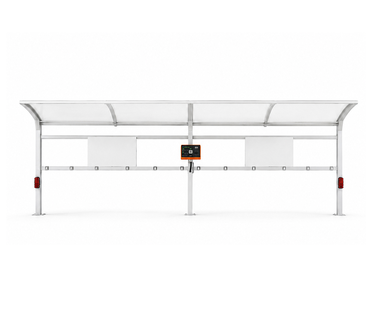 Galvanized steel structure for e-bike charging station canopy