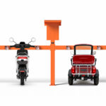 Pole mounting bracket for multi-port electric bike chargers