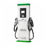 80kW commercial DC fast charger with dual connectors