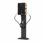44kW pedestal EV charging station with two connectors