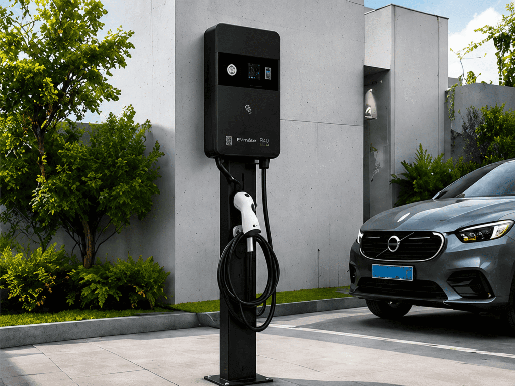 ev charger open air driveway
