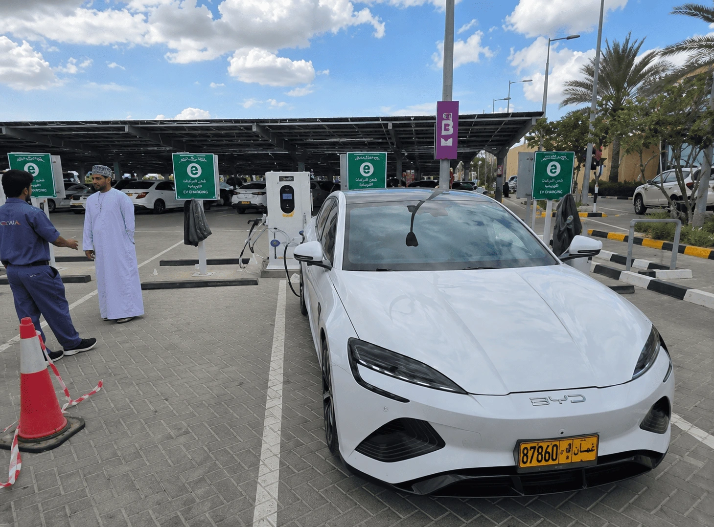 Commercial Parking 6 ev charger project in middle east